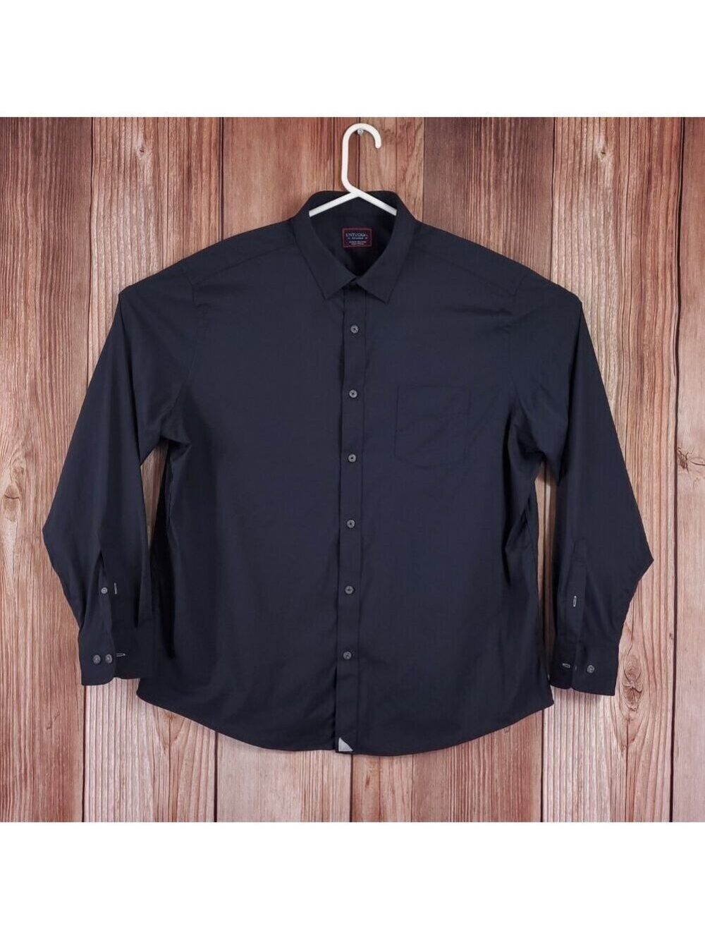 UNTUCKit Gironde Mens Size XXL Black Performance LS Button Up Shirt Stretch